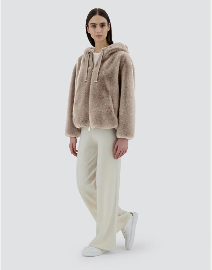 Herno SWEATSHIRT IN FAUX MINK FUR Chantilly Women Parka and Jackets