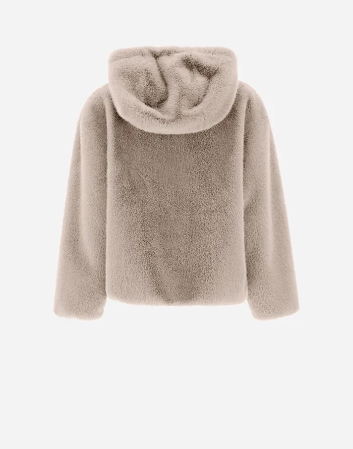Herno SWEATSHIRT IN FAUX MINK FUR Chantilly Women Parka and Jackets