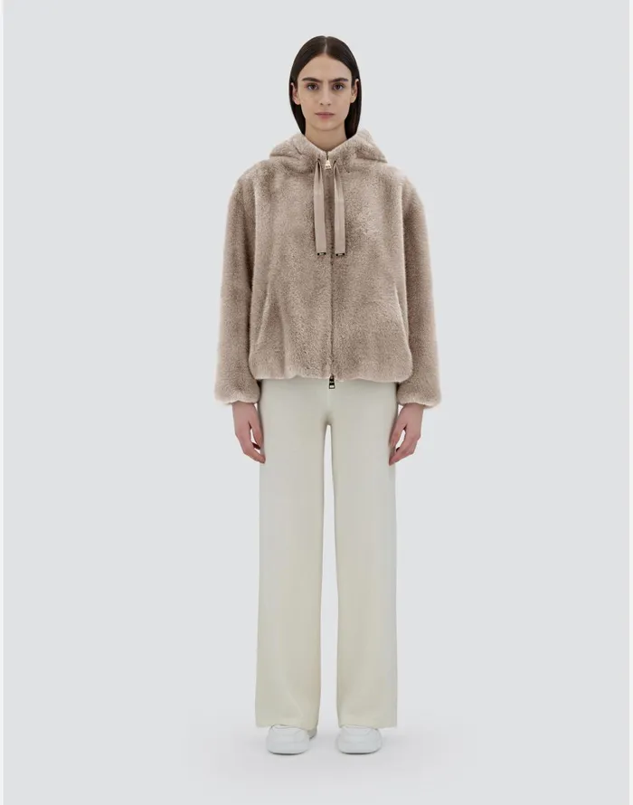Herno SWEATSHIRT IN FAUX MINK FUR Chantilly Women Parka and Jackets
