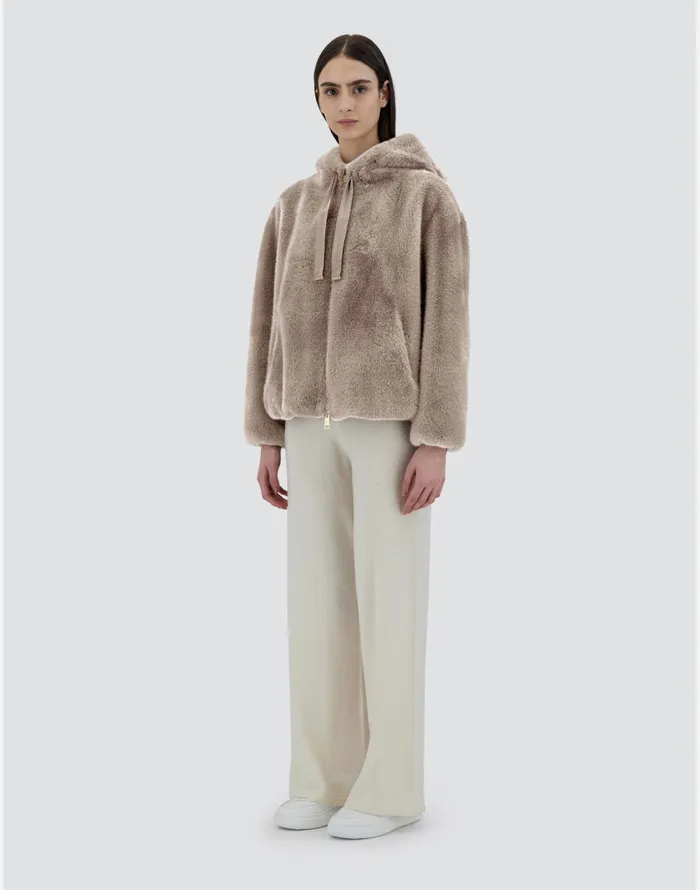 Herno SWEATSHIRT IN FAUX MINK FUR Chantilly Women Parka and Jackets