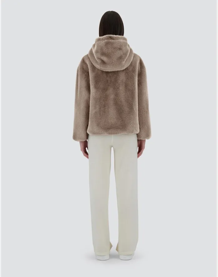Herno SWEATSHIRT IN FAUX MINK FUR Chantilly Women Parka and Jackets