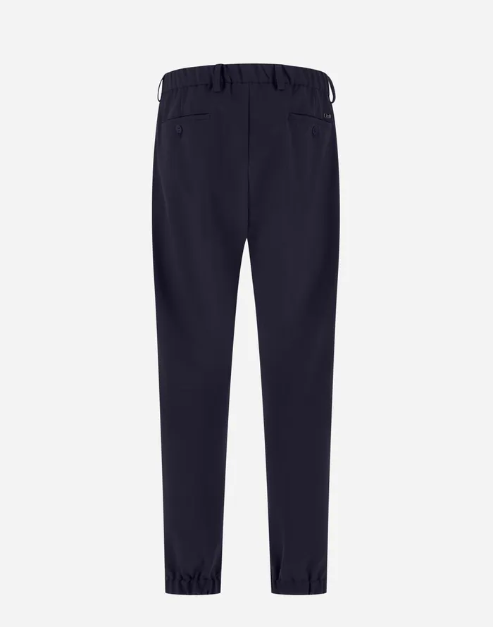 Herno TROUSERS IN CREPE FLUID Navy Blue Men Trousers