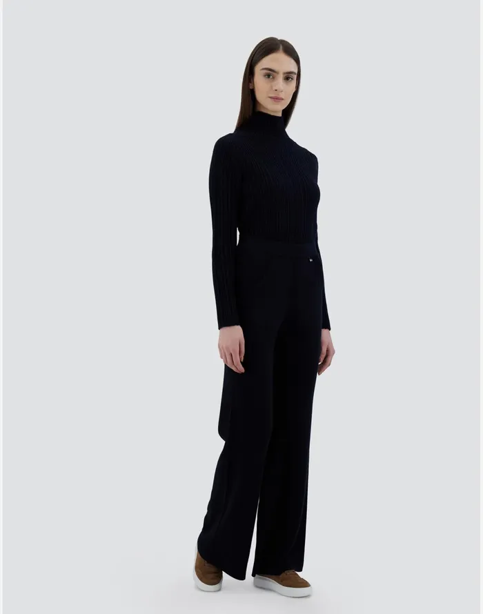 Herno TROUSERS IN ENDLESS Dark Blue Women Knitwear