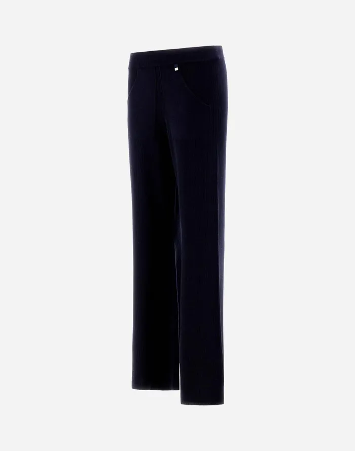 Herno TROUSERS IN ENDLESS Dark Blue Women Knitwear