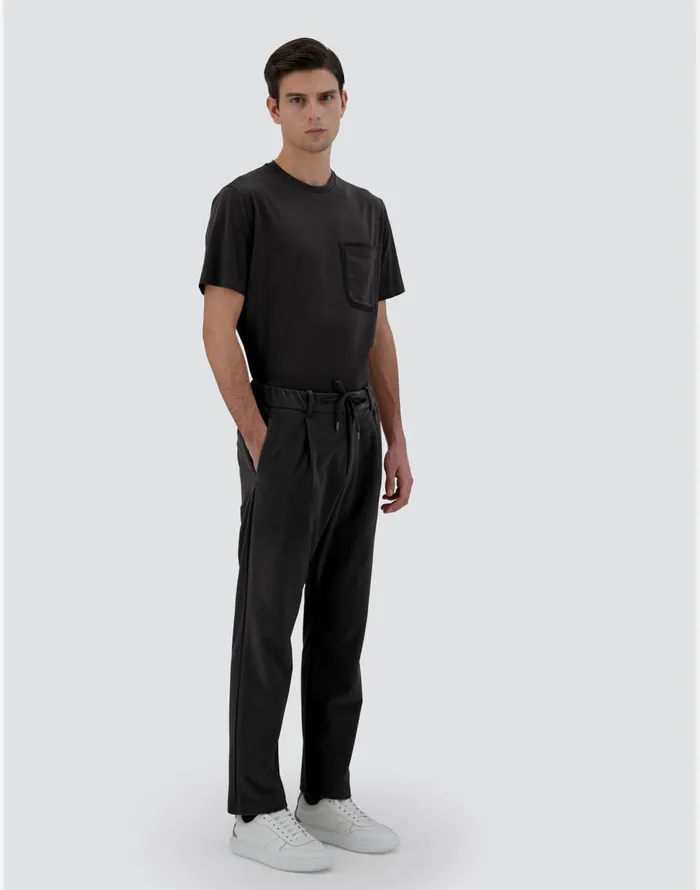 Herno TROUSERS IN LINEN VELVET Grey Men Trousers
