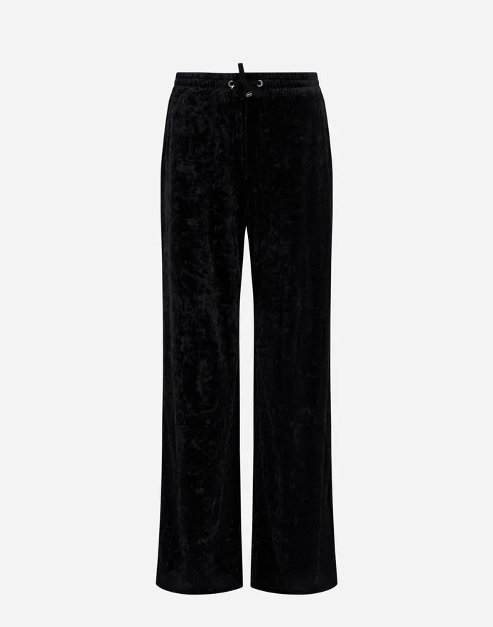 Herno TROUSERS IN MARBLEDVELVET Black Women Trousers