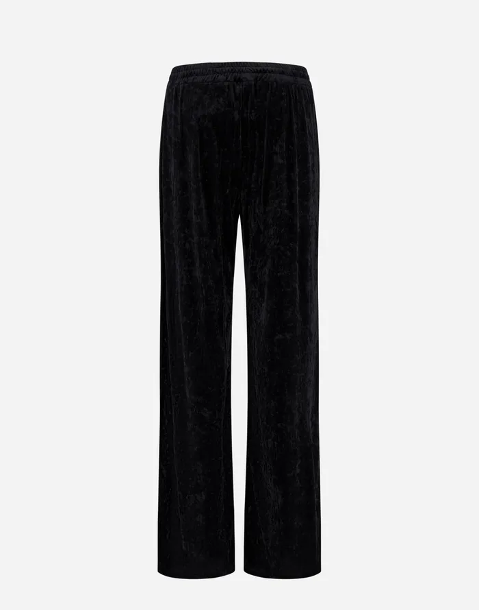 Herno TROUSERS IN MARBLEDVELVET Black Women Trousers