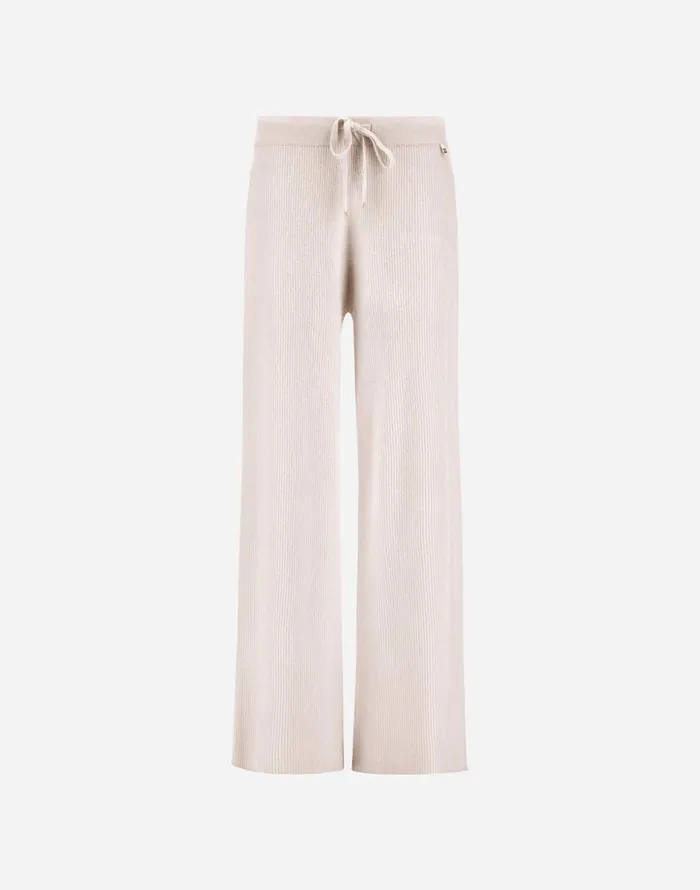 Herno TROUSERS IN RIBBED WOOL CASHMERE Chantilly Women Knitwear