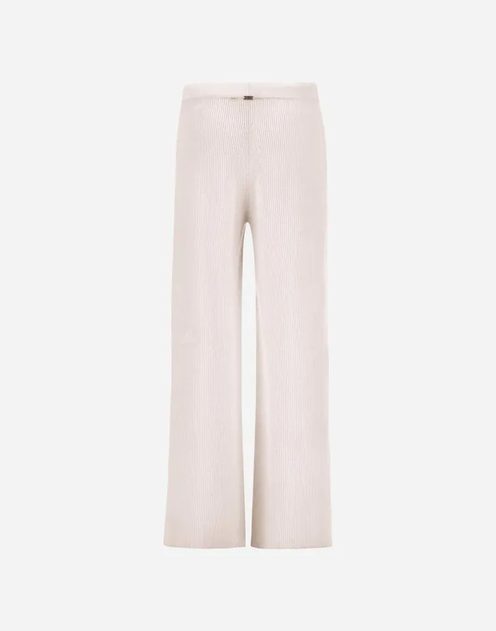 Herno TROUSERS IN RIBBED WOOL CASHMERE Chantilly Women Knitwear