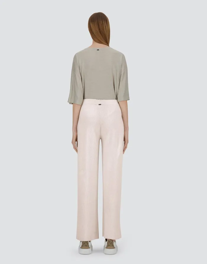 Herno TROUSERS IN RIBBED WOOL CASHMERE Chantilly Women Knitwear