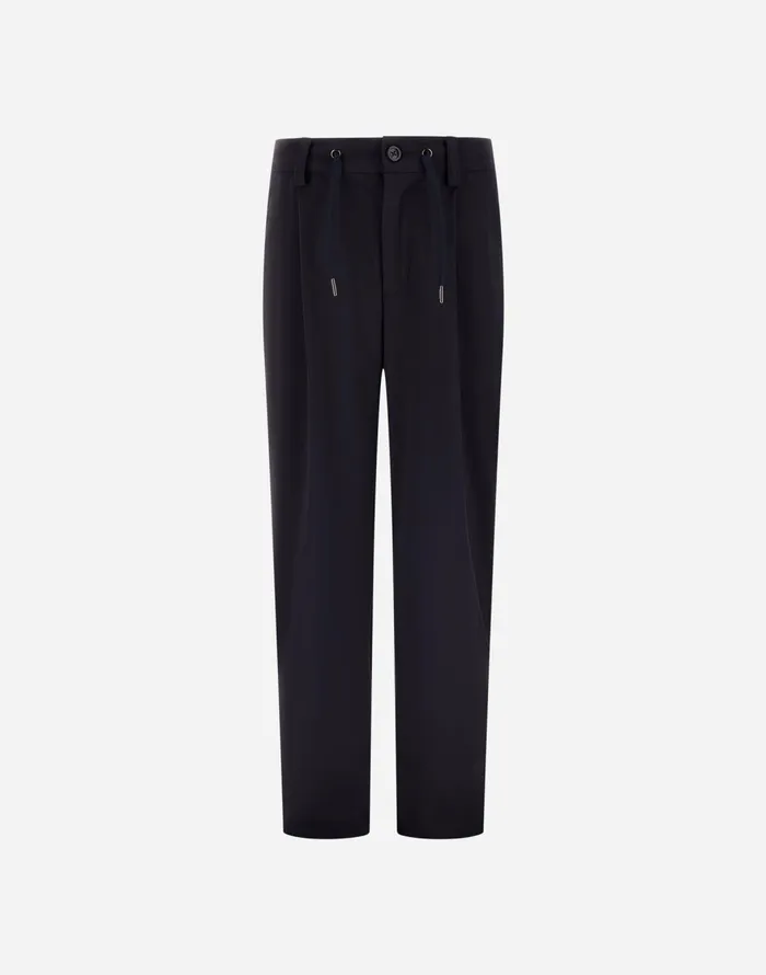 Herno TROUSERS IN STRETCH TECH WOVEN Blu Navy Kids Clothing