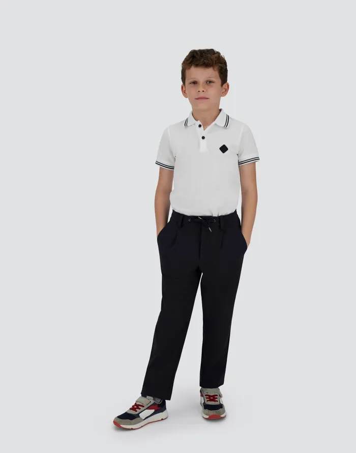 Herno TROUSERS IN STRETCH TECH WOVEN Blu Navy Kids Clothing