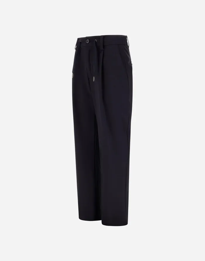 Herno TROUSERS IN STRETCH TECH WOVEN Blu Navy Kids Clothing