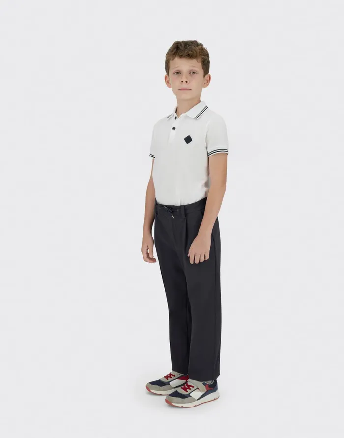 Herno TROUSERS IN STRETCH TECH WOVEN Blu Navy Kids Clothing