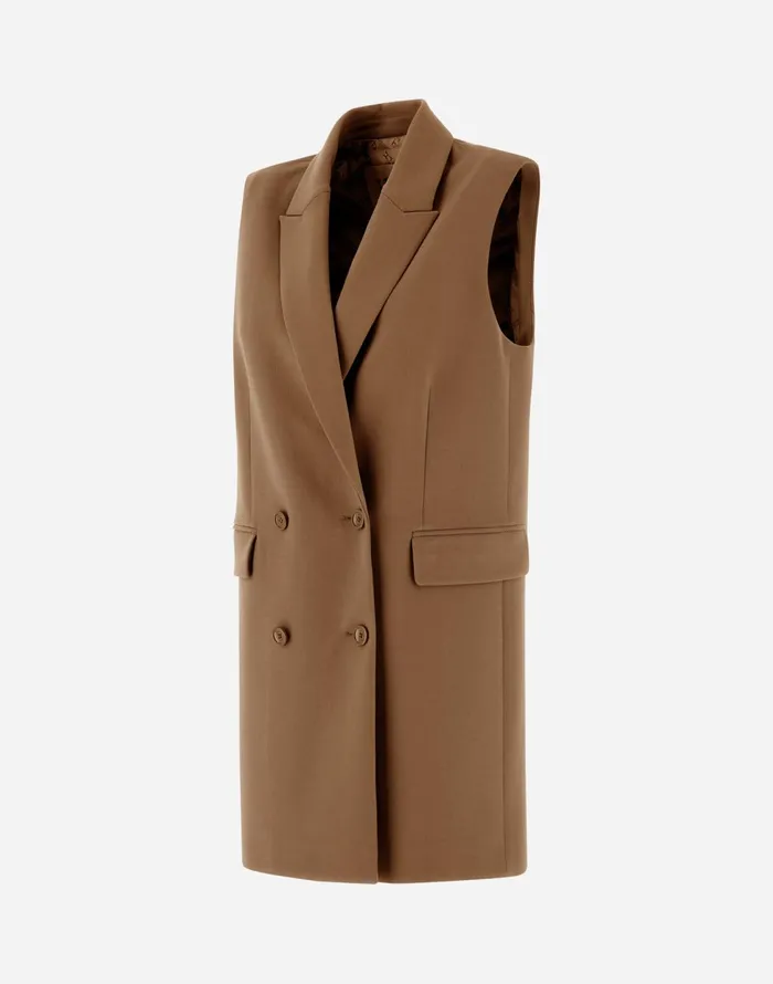 Herno VEST IN EVERYDAY Camel Women Vests