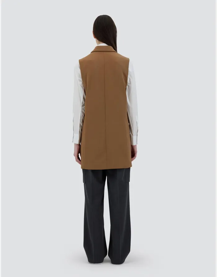 Herno VEST IN EVERYDAY Camel Women Vests