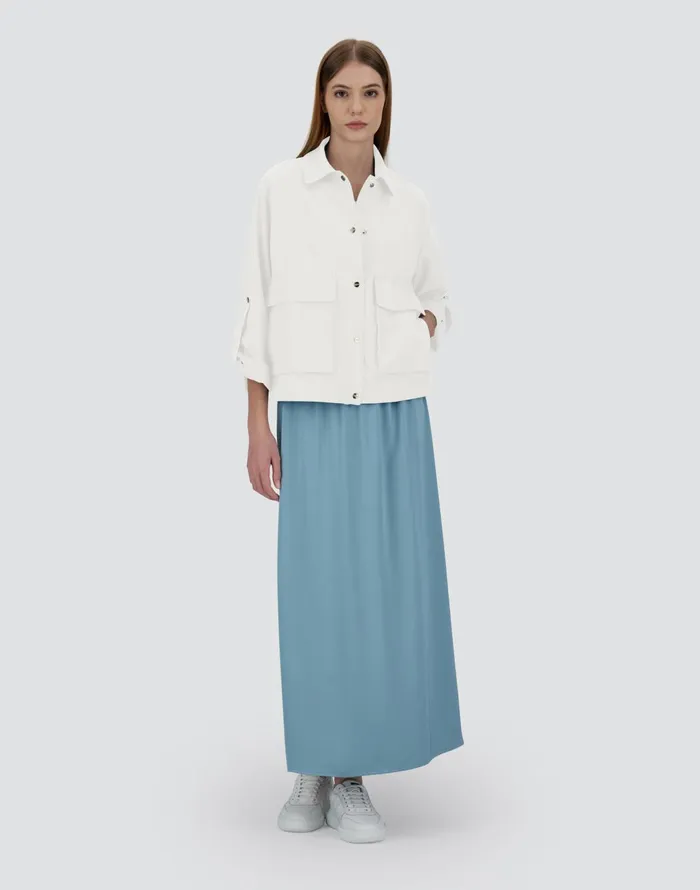 Herno VISCOSEEFFECT SHACKET Grey Pearl Women Shackets