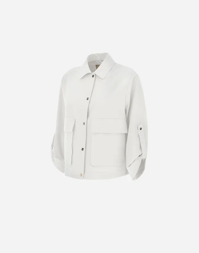 Herno VISCOSEEFFECT SHACKET Grey Pearl Women Shackets