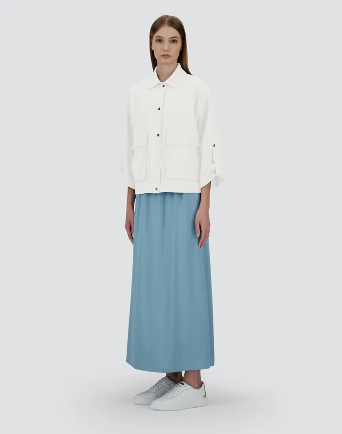 Herno VISCOSEEFFECT SHACKET Grey Pearl Women Shackets