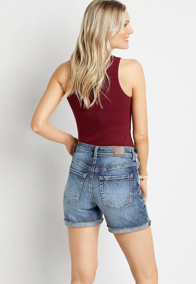 High Rise Medium Star Applique 5In Short Women Maurices Bottoms