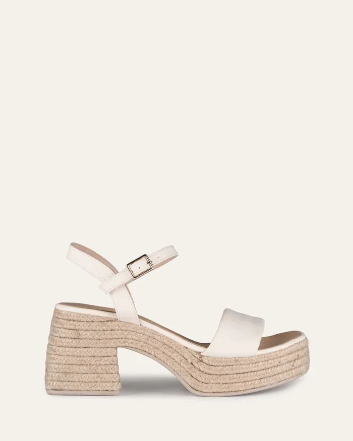 HIGH SANDALS Women jomercer Fairfax high heel espadrille sandals white leather