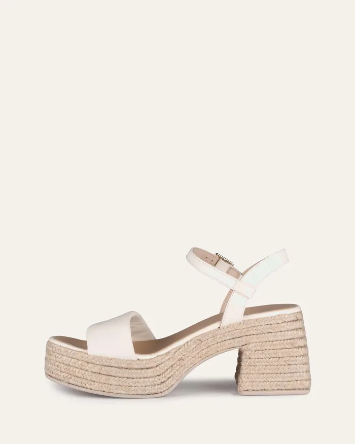 HIGH SANDALS Women jomercer Fairfax high heel espadrille sandals white leather HIGH SANDALS Women jomercer Fairfax high heel espadrille sandals white leather