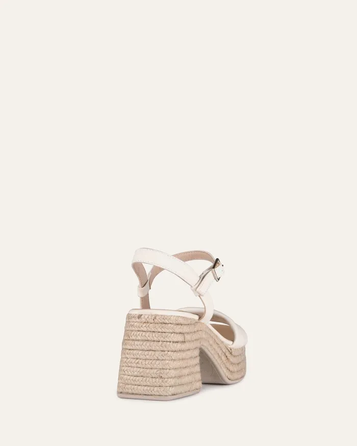 HIGH SANDALS Women jomercer Fairfax high heel espadrille sandals white leather HIGH SANDALS Women jomercer Fairfax high heel espadrille sandals white leather