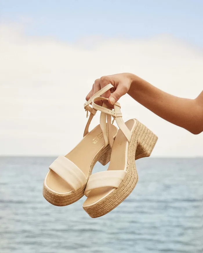 HIGH SANDALS Women jomercer Fairfax high heel espadrille sandals white leather HIGH SANDALS Women jomercer Fairfax high heel espadrille sandals white leather