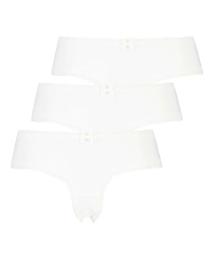 Hunkemller 3Pack London Brazilian 8211 White White 8211 Women Hunkemller 3Pack London Brazilian 8211 White White 8211 Women