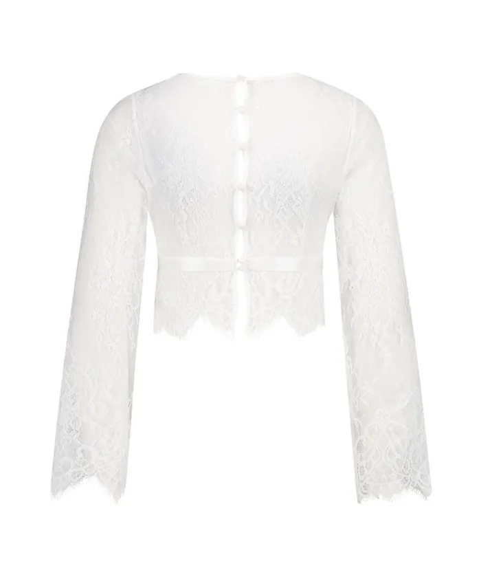 Hunkemller Allover Lace Top 8211 White 8211 Women Hunkemller Allover Lace Top 8211 White 8211 Women