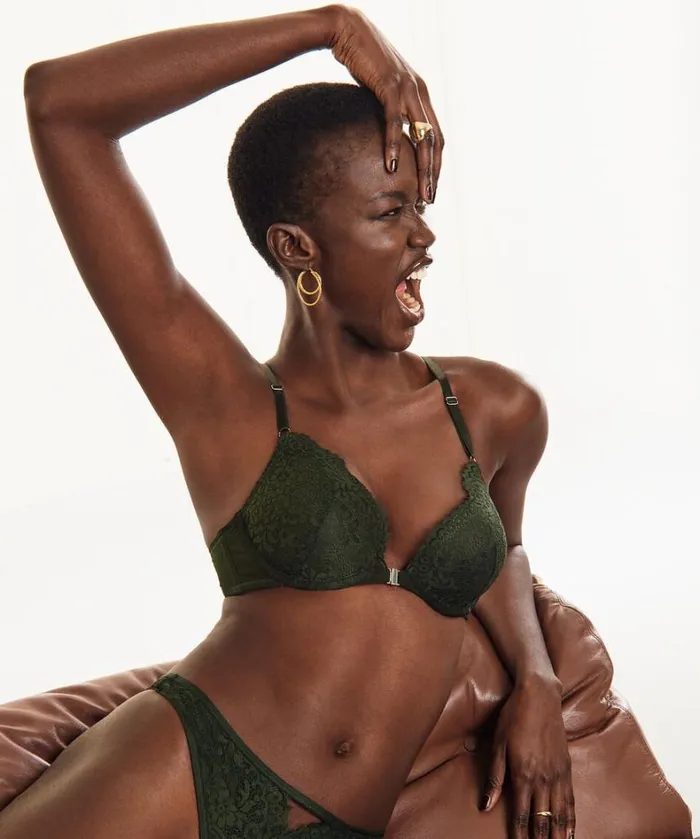 Hunkemller Cardi Padded Pushup Underwired Bra 8211 Green Green 8211 Women