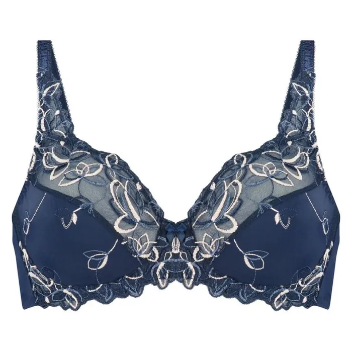 Hunkemller Diva NonPadded Underwired Bra 8211 Blue Blue 8211 Women Hunkemller Diva NonPadded Underwired Bra 8211 Blue Blue 8211 Women