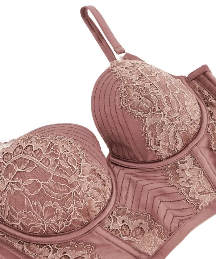Hunkemller Erika Padded Longline Underwired Bra 8211 Brown 8211 Women Hunkemller Erika Padded Longline Underwired Bra 8211 Brown 8211 Women
