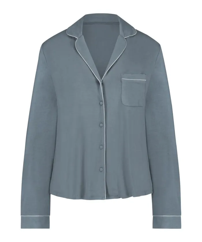 Hunkemller Essential Jersey LongSleeved Jacket 8211 Blue Blue 8211 Women