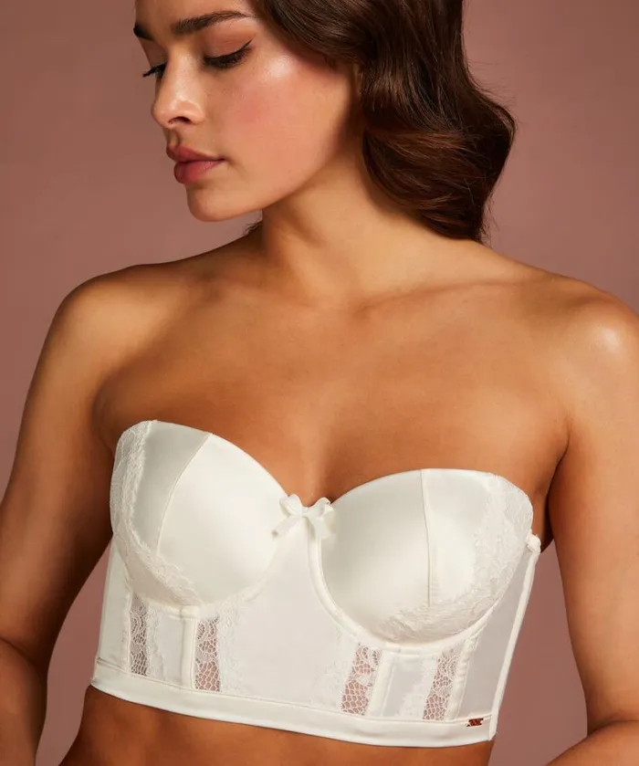 Hunkemller Florencia Padded Longline Underwired Bra 8211 White White 8211 Women Hunkemller Florencia Padded Longline Underwired Bra 8211 White White 8211 Women