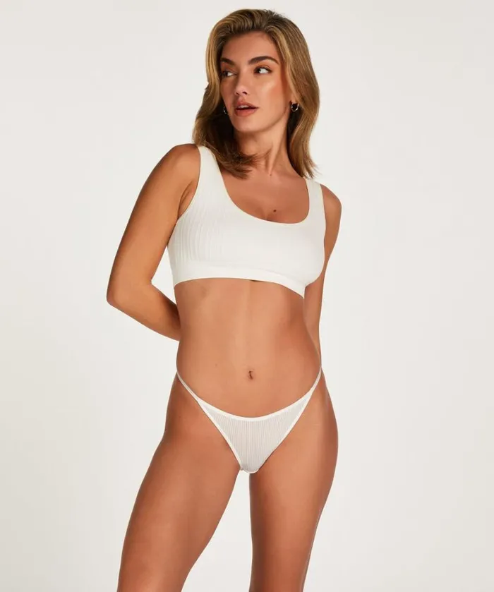 Hunkemller Kaiden High Leg Brazilian 8211 White White 8211 Women