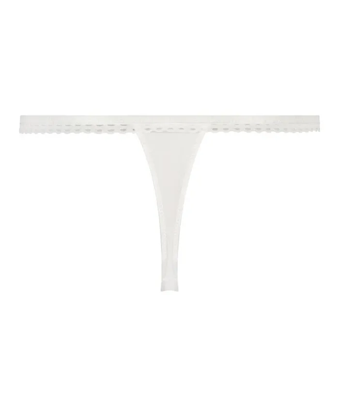 Hunkemller Malika Thong 8211 White White 8211 Women Hunkemller Malika Thong 8211 White White 8211 Women