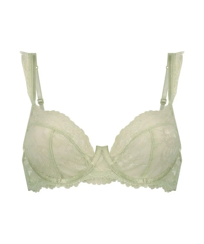 Hunkemller Meghan NonPadded Underwired Longline Bra 8211 Green Green 8211 Women Hunkemller Meghan NonPadded Underwired Longline Bra 8211 Green Green 8211 Women