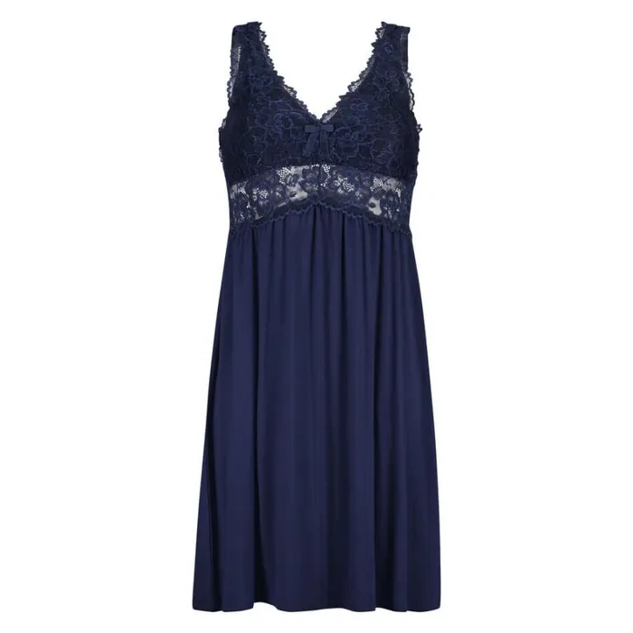 Hunkemller Modal Lace Slip Dress 8211 Blue Blue 8211 Women Hunkemller Modal Lace Slip Dress 8211 Blue Blue 8211 Women