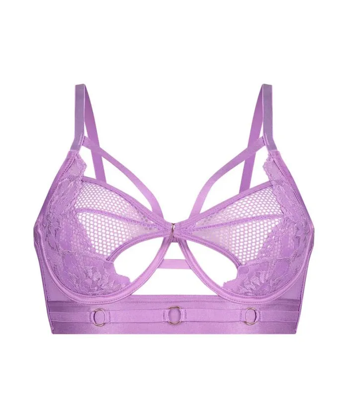 Hunkemller Pleasure NonPadded Longline Underwired Bra 8211 Purple 8211 Women Hunkemller Pleasure NonPadded Longline Underwired Bra 8211 Purple 8211 Women
