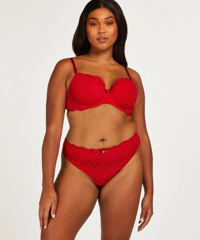 Hunkemller Rose Padded Underwired Bra 8211 Red Red 8211 Women Hunkemller Rose Padded Underwired Bra 8211 Red Red 8211 Women