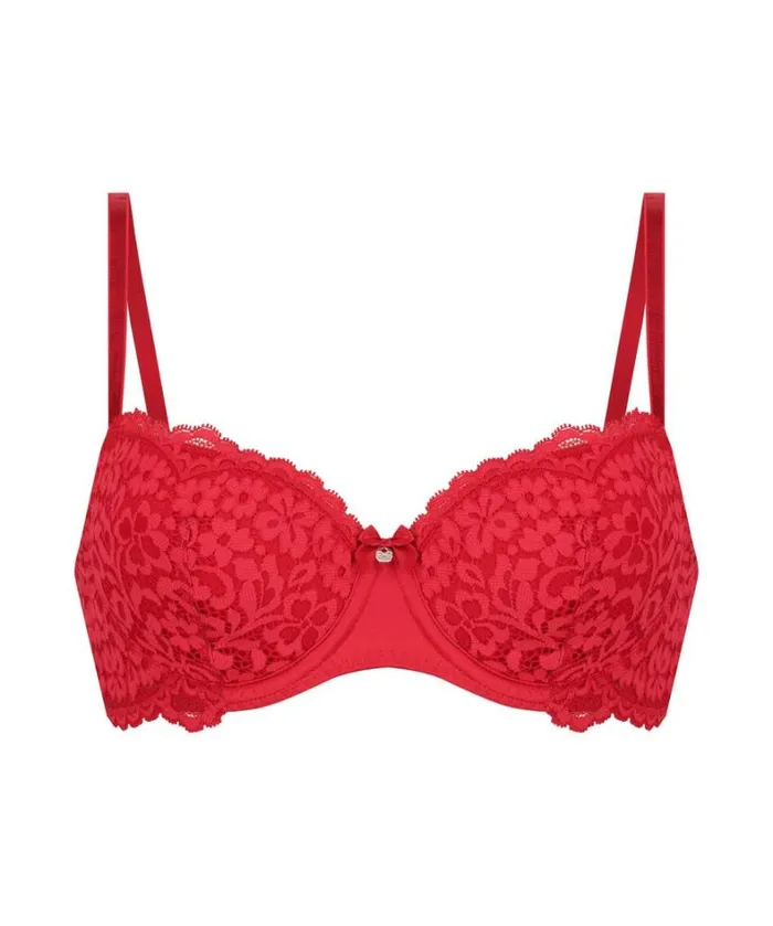 Hunkemller Rose Padded Underwired Bra 8211 Red Red 8211 Women Hunkemller Rose Padded Underwired Bra 8211 Red Red 8211 Women