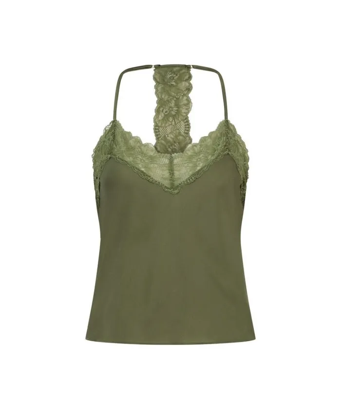 Hunkemller Satin Cami Top 8211 Green Green 8211 Women Hunkemller Satin Cami Top 8211 Green Green 8211 Women