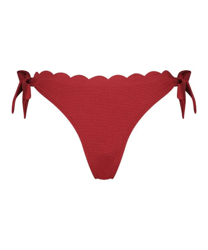 Hunkemller Scallop Bikini Bottoms 8211 Red Red 8211 Women Hunkemller Scallop Bikini Bottoms 8211 Red Red 8211 Women
