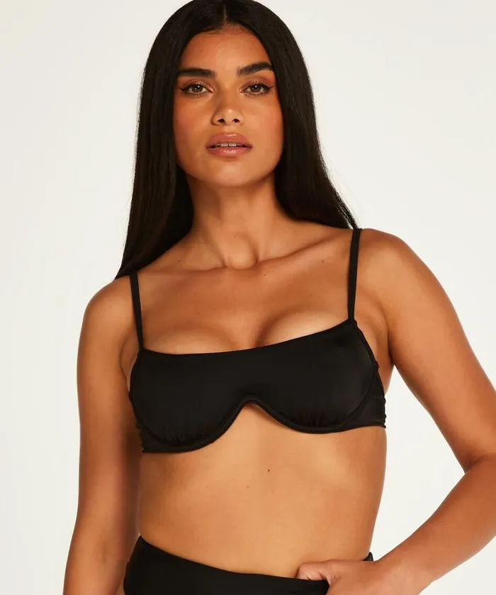 Hunkemller Sicily Nonpadded Underwired Bikini Top 8211 Black Black 8211 Women