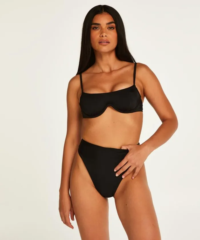 Hunkemller Sicily Nonpadded Underwired Bikini Top 8211 Black Black 8211 Women Hunkemller Sicily Nonpadded Underwired Bikini Top 8211 Black Black 8211 Women