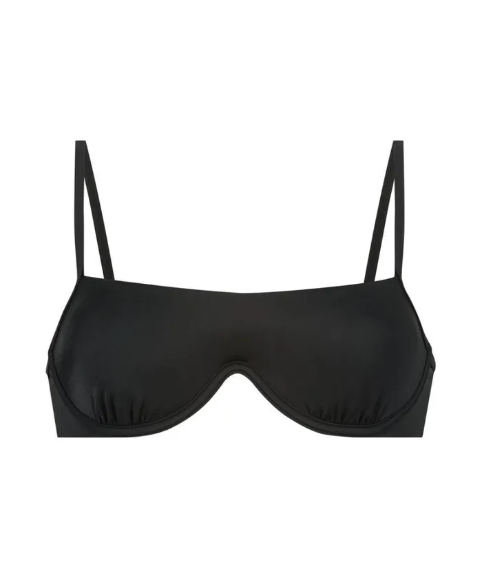 Hunkemller Sicily Nonpadded Underwired Bikini Top 8211 Black Black 8211 Women Hunkemller Sicily Nonpadded Underwired Bikini Top 8211 Black Black 8211 Women