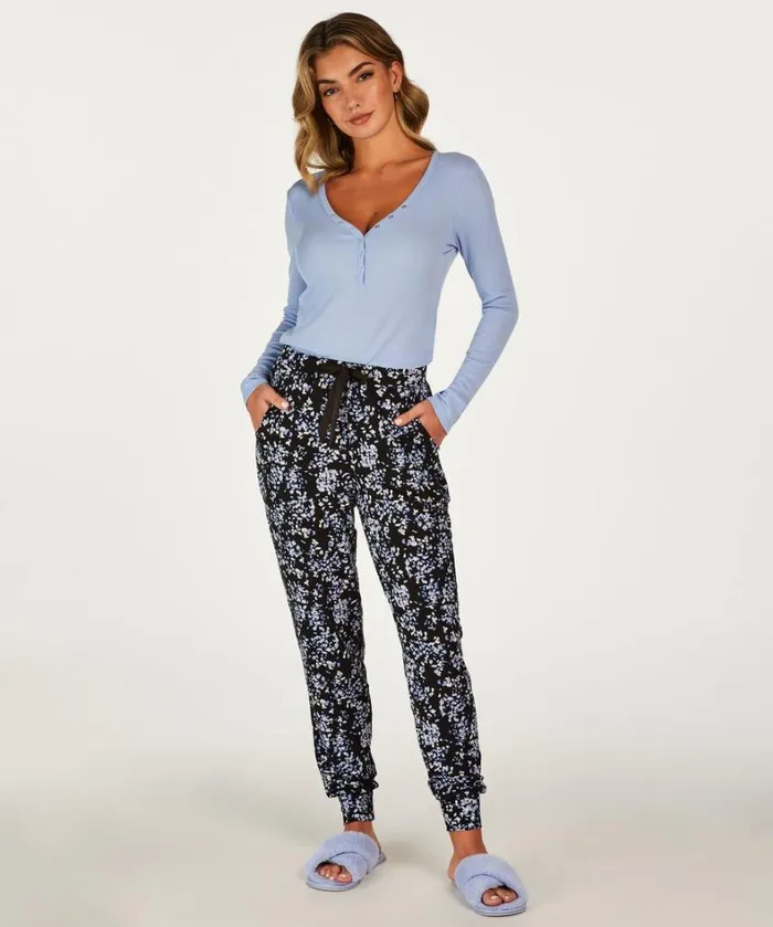 Hunkemller Tall Painted Leopard Pyjama Pants 8211 Black Black 8211 Women Hunkemller Tall Painted Leopard Pyjama Pants 8211 Black Black 8211 Women