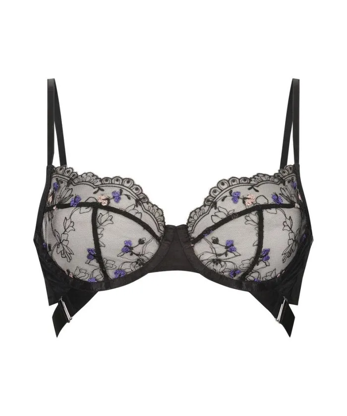 Hunkemller Violet NonPadded Underwired Bra 8211 Black Black 8211 Women Hunkemller Violet NonPadded Underwired Bra 8211 Black Black 8211 Women