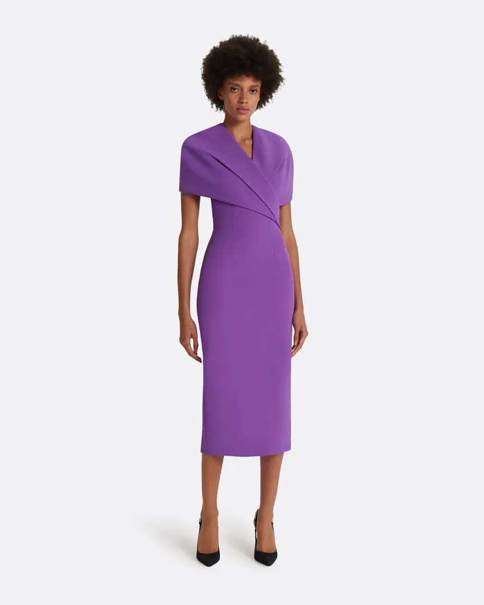 Icons Safiyaa Women Flora Lilac Midi Dress Lilac